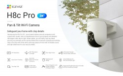 EZVIZ H8C 2K+ 4MP OUTDOOR WIFI PTZ CAMERA