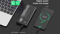 VDENMENV DP43 10000MAH 22.5W FAST CHARGE POWER BANK BLACK