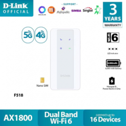 DLINK AX1800 F518 4G/5G WIFI 6 MOBILE HOTSPOT AND POWERBANK