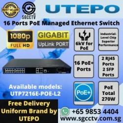 UTP 16Port Switch UTP7216E-POE-L2 16×PoE+ Port 2xRJ45 Port