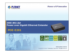 PLANET POE-E201 POWER OVER GIGABIT ETHERNET EXTENDER