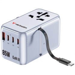 Verbatim Charge N Travel 85W Retractable Cable - Blue VM3017