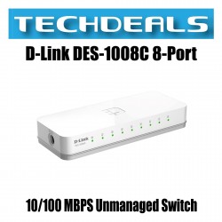 D-Link DES-1008C 8-Port 10/100 MBPS Unmanaged Switch