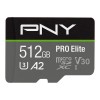 PNY Micro SD Pro Elite U3/A2/V30 512GB P-SDUX512U3100PRO-GE