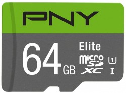 PNY Micro SD Elite U1 64GB P-SDUX64U185GW-GE