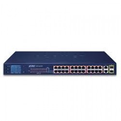 PLANET FGSW-2622VHP 24-Port 10/100TX 802.3at PoE + 2-Port 10
