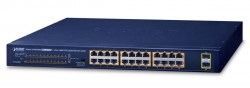 PLANET GSW-2620HP 19" 24-Port 10/100/1000T 802.3at PoE + 2-P