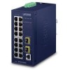 PLANET IGS-4215-16T2S IP30 Industrial L2/L4 16-Port 10/100/1