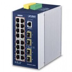 PLANET IGS-6325-16P4S IP30 DIN-rail Industrial L3 16-Port 10