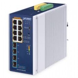 PLANET IGS-4215-8UP4X IP30 Industrial L2/L4 8-Port 10/100/10