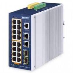 PLANET IGS-4215-16P2T2S IP30 Industrial L2/L4 16-Port 10/100