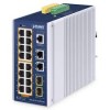 PLANET IGS-4215-16P2T2S IP30 Industrial L2/L4 16-Port 10/100