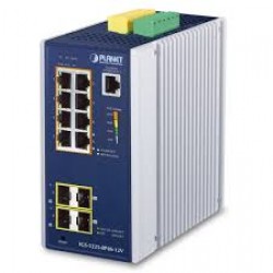 PLANET IGS-5225-8P4S-12V IP30 Industrial L2+/L4 8-Port 1000T