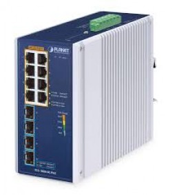 PLANET IGS-1000-8UP4X IP30 Industrial 8-Port 10/100/1000T 80