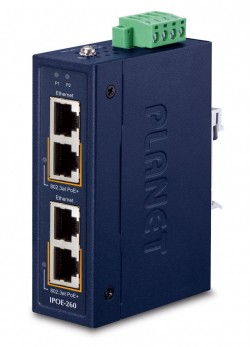 PLANET IPOE-260 Industrial 2-port 10/100/1000T 802.3at PoE+ 