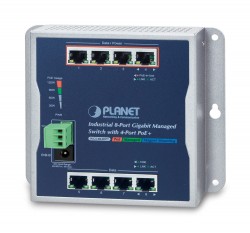 PLANET WGS-804HPT IP30, IPv6/IPv4, 8-Port 1000TP Wall-mount 