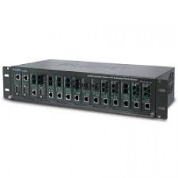 PLANET MC-1500R 15-slot 19" Media Converter Chassis with Red