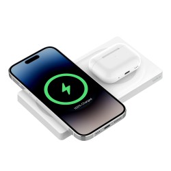 BELKIN MagSafe 2-in-1 Wireless Flat Charge Pad Wht WIZ019btW