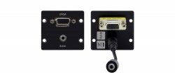 Kramer WXA-2P Wall Plate Insert - 15-pin HD & 3.5mm
