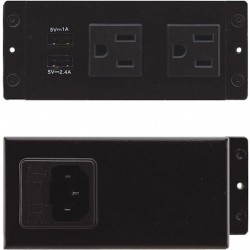 Kramer TS-2UC/U Dual socket with USB charger and Universal s