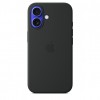 APPLE MYY13FE/A iPhone?16 Silicone Case with MagSafe - Black
