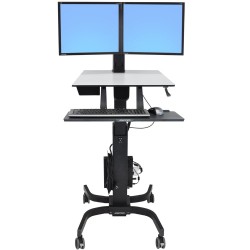 Ergotron 97-934-085 WorkFit Dual Monitor Kit, Ergotron Black