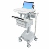 Ergotron SV44-1142-3 StyleView Laptop Cart, LiFe Powered, 4 