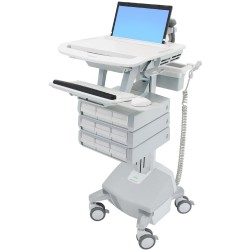 Ergotron SV44-1192-1 StyleView Laptop Cart, LiFe Powered, 9 
