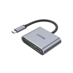Unitek D1049A 4-in-1 USB-C to HDMI(4K@60Hz) + VGA MST Adapte