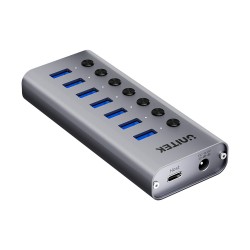 Unitek H1314A01-UK 7Port USB 5Gbps Charging Hub with On/Off 