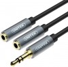 UNITEK Y-C956ABK 0.2M,  DC3.5MM Male to 2*DC3.5MM Female Aud