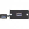 KRAMER WU3-AA Wall Plate insert - USB 3.0 Wall Plate Insert 