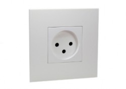 KRAMER MP-IL White Israel power socket, Type H