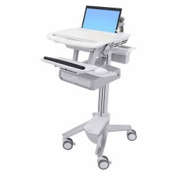 Ergotron SV43-11A0-0 StyleView Laptop Cart, Double Drawer