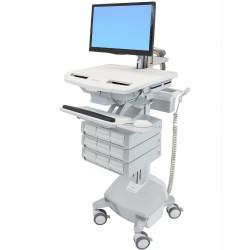 Ergotron SV44-1292-B StyleView Cart with LCD Arm, LiFe Power