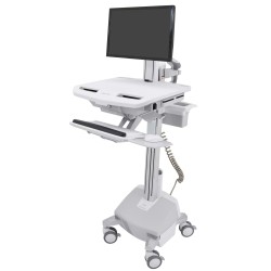 Ergotron SV44-1312-B StyleView Cart with LCD Pivot, LiFe Pow