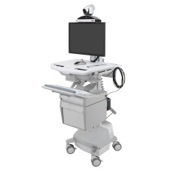 Ergotron SV44-1332-4 StyleView Cart with LCD Pivot, LiFe Pow