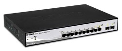 D-LINK DGS-1210-10 8-Port Gigabit Smart Managed Switch, 2 x 