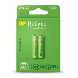GP GPRHCH63E041 ReCyko 650mAh 2 AAA 