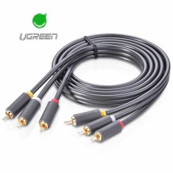 UGREEN AV105-10524  3RCA Male to 3RCA Male Cable 1.5m (Black