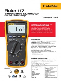 FLUKE 117 TRUE-RMS DIGITAL MULTIMETER