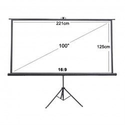 100" Tripod Projector Screen – 16:9