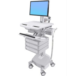 Ergotron SV44-1332-5 StyleView Cart with LCD Pivot, LiFe Pow