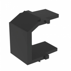 Panduit NKBMBL-X Blank Module, 1 Port, Black. Pack of 10.