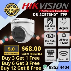 HIKVISION TVI 5MP DOME CAMERA DS-2CE76H0T-ITPF Cheapest 5MP