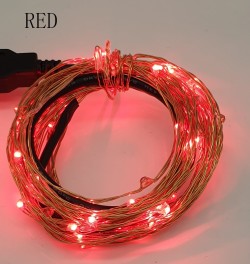 10M COPPER WIRE ( BATTERY PACK ) FAIRY LIGHT  RED LED