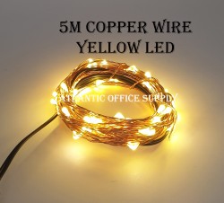 5M COPPER WIRE ( BATTERY PACK ) FAIRY LIGHT YELLOW LED