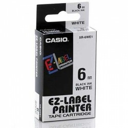 CASIO 6MM BLACK INK WHITE TAPE