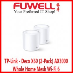TP-Link - Deco X60 (2-Pack) AX3000 Whole Home Mesh Wi-Fi 6
