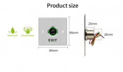 EXIT BUTTON NO TOUCH SENSOR WATERPROOF IP68